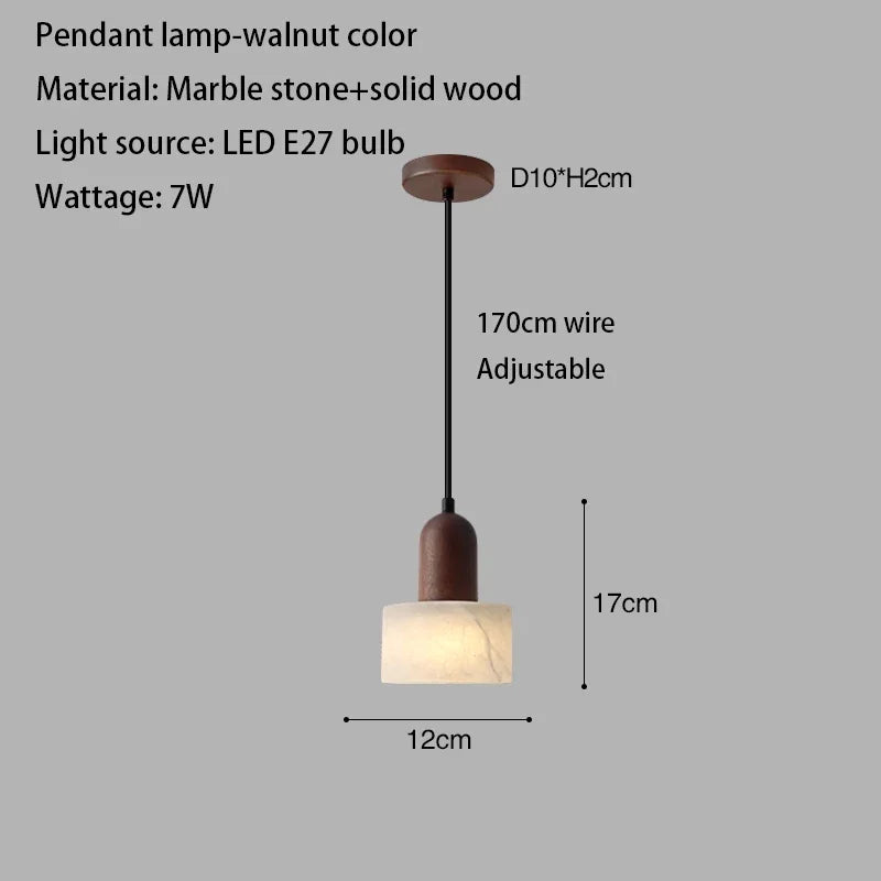 Marble White Stone Pendant Lighting