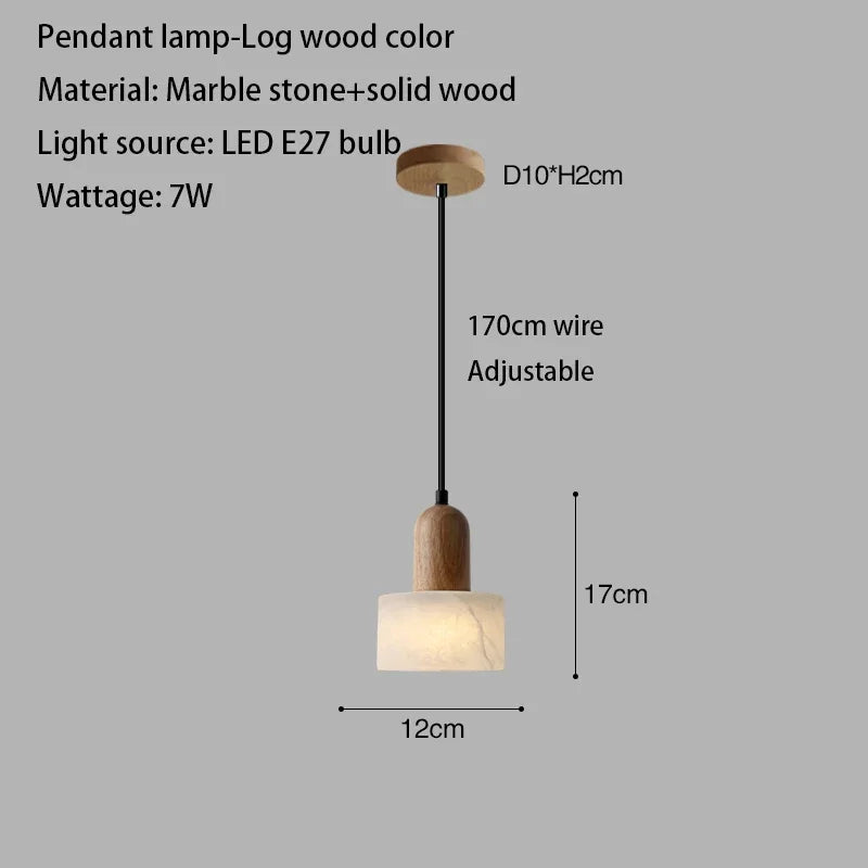 Marble White Stone Pendant Lighting